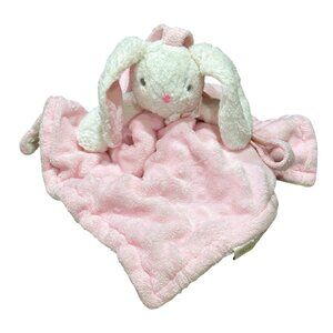 Blankets Beyond Bunny Rabbit Pink Lovey Minky Baby Security Blanket Fastens (2)